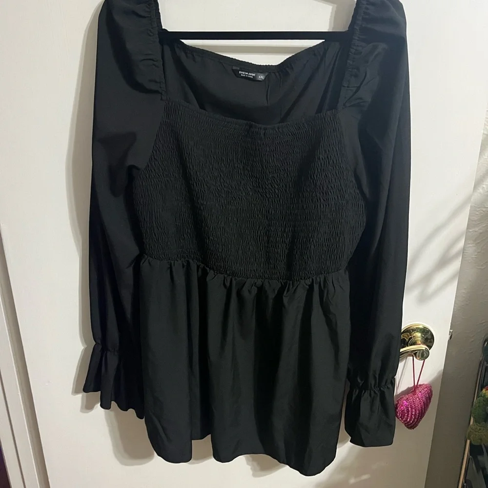 ❤️ 4X Black Long Sleeve Women's Top - Picture 3 of 12